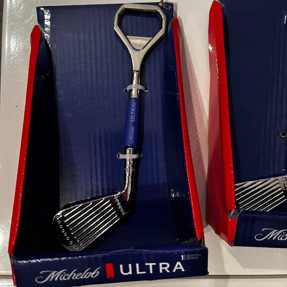 Golf‎ Club Bottle Openers by Michelob Ultra (Set of 2) Boxed - New  (mens/x) - Picture 2 of 8
